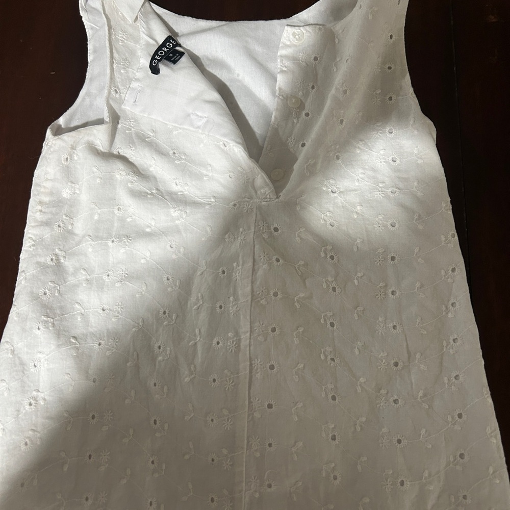 George White Asymmetrical Sleeveless Formal Dress